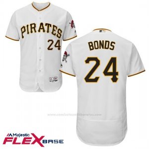 Camiseta Beisbol Hombre Pittsburgh Pirates Barry Bonds Autentico Coleccion Flex Base Blanco Jugador