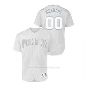 Camiseta Beisbol Hombre San Diego Padres Personalizada 2019 Players Weekend Autentico Blanco