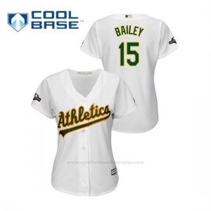 Camiseta Beisbol Mujer Oakland Athletics Primerar Bailey 2019 Postseason Cool Base Blanco