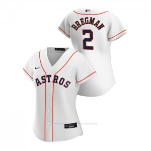 Camiseta Beisbol Mujer Houston Astros Alex Bregman 2020 Replica Primera Blanco