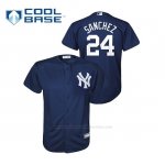 Camiseta Beisbol Nino New York Yankees Gary Sanchez Cool Base Alternato Azul