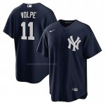 Camiseta Beisbol Hombre New York Yankees Anthony Volpe Big Tall Alterno Replica Negro