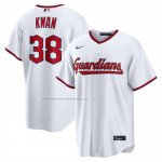 Camiseta Beisbol Hombre Cleveland Guardians Steven Kwan Primera Replica Blanco1 Camiseta Beisbol Hombre Cleveland Guardians Steven Kwan Primera Replica Blanco1