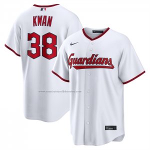 Camiseta Beisbol Hombre Cleveland Guardians Steven Kwan Primera Replica Blanco1