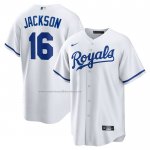 Camiseta Beisbol Hombre Kansas City Royals Bo Jackson Retired Primera Replica Blanco