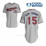 Camiseta Beisbol Hombre Minnesota Twins Glen Perkins 15 Gris Cool Base