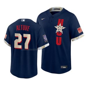 Camiseta Beisbol Hombre Houston Astros Jose Altuve 2021 All Star Replica Azul