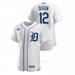 Camiseta Beisbol Hombre Detroit Tigers Brandon Dixon Authentic Blanco