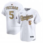 Camiseta Beisbol Hombre Los Angeles Dodgers Freddie Freeman 2025 Gold Collection Limited Blanco