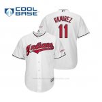 Camiseta Beisbol Hombre Cleveland Indians Jose Ramirez 2019 All Star Game Patch Cool Base Blanco