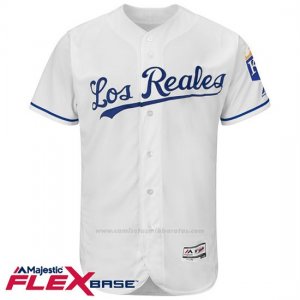 Camiseta Beisbol Hombre Kansas City Royals Blank Blanco Flex Base Autentico Coleccion