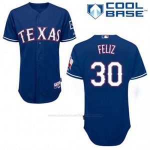 Camiseta Beisbol Hombre Texas Rangers Neftali Feliz 30 Azul Alterno Cool Base
