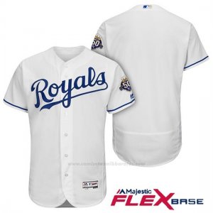 Camiseta Beisbol Hombre Kansas City Royals Blanco 50th Season Flex Base