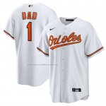 Camiseta Beisbol Hombre Baltimore Orioles NO 1 Dad Primera Replica Blanco
