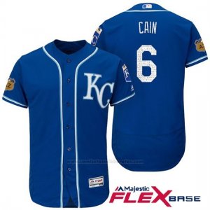 Camiseta Beisbol Hombre Kansas City Royals Lorenzo Cain 6 2017 Entrenamiento de Primavera Flex Base Jugador