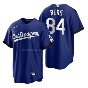 Camiseta Beisbol Hombre Los Angeles Dodgers Zach Reks 2021 City Connect Replica Azul