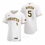 Camiseta Beisbol Hombre Pittsburgh Pirates Guillermo Heredia Autentico Primera Blanco