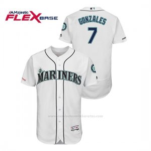 Camiseta Beisbol Hombre Seattle Mariners Marco Gonzales 150th Aniversario Patch Flex Base Blanco