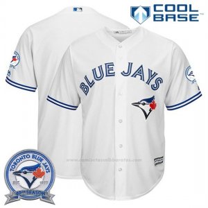 Camiseta Beisbol Hombre Toronto Blue Jays Blanco Cool Base 40 Aniversario