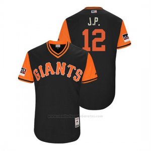 Camiseta Beisbol Hombre San Francisco Giants Joe Panik 2018 Llws Players Weekend J.p. Negro