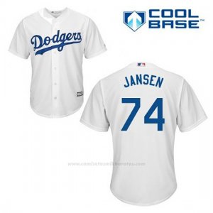 Camiseta Beisbol Hombre Los Angeles Dodgers Kenley Jansen 74 Blanco 1ª Cool Base