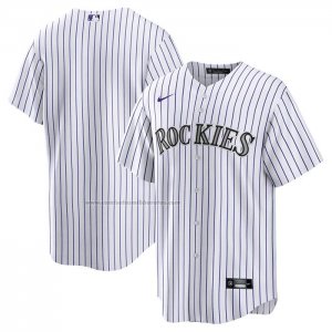 Camiseta Beisbol Hombre Colorado Rockies Primera Big & Tall Replica Blanco