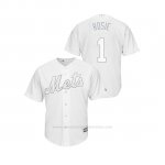 Camiseta Beisbol Hombre New York Mets Amed Rosario 2019 Players Weekend Replica Blanco