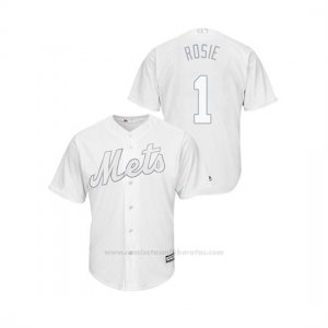 Camiseta Beisbol Hombre New York Mets Amed Rosario 2019 Players Weekend Replica Blanco