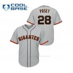 Camiseta Beisbol Hombre San Francisco Giants Buster Posey Cool Base Road Hispanic Heritage Gris