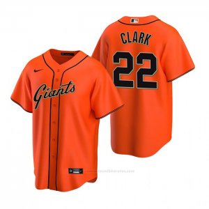 Camiseta Beisbol Hombre San Francisco Giants Will Clark Replica Alterno Naranja
