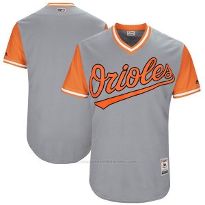 Camiseta Beisbol Hombre Baltimore Orioles Players Weekend 2017 Personalizada Gris