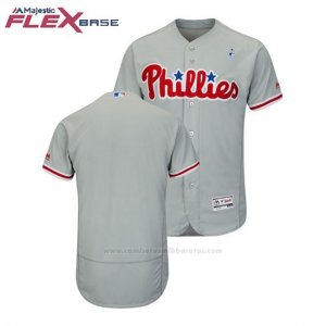 Camiseta Beisbol Hombre Philadelphia Phillies Gris 2018 Dia del Padre Flex Base