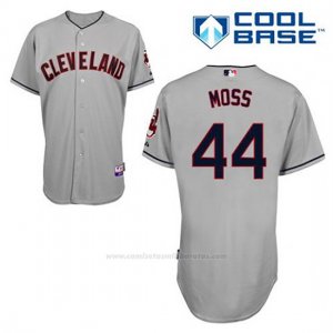 Camiseta Beisbol Hombre Cleveland Indians Brandon Moss 44 Gris Cool Base