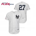 Camiseta Beisbol Hombre New York Yankees Giancarlo Stanton 150th Aniversario Patch Flex Base Blanco