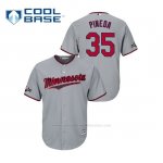 Camiseta Beisbol Hombre Minnesota Twins Michael Pineda 2019 Postseason Cool Base Gris