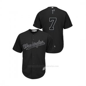 Camiseta Beisbol Hombre Washington Nationals Trea Turner 2019 Players Weekend Replica Negro