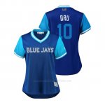 Camiseta Beisbol Mujer Toronto Blue Jays Brandon Drury 2018 Llws Players Weekend Dru Azul