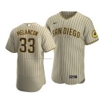 Camiseta Beisbol Hombre San Diego Padres Mark Melancon Sand Autentico Alterno Marron