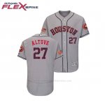 Camiseta Beisbol Hombre Astros Jose Altuve 2018 Stars & Stripes Flex Base Gris