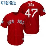 Camiseta Beisbol Hombre Boston Red Sox 47 Travis Shaw Boston Rojo 2017 Entrenamiento de Primavera Cool Base Jugador