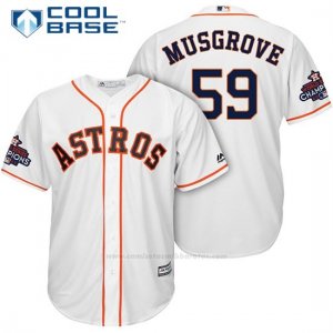 Camiseta Beisbol Hombre Houston Astros 2017 World Series Campeones Joe Musgrove Blanco Cool Base