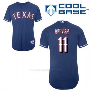 Camiseta Beisbol Hombre Texas Rangers Yu Darvish 11 Azul Alterno Cool Base