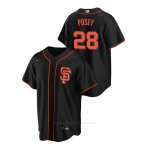 Camiseta Beisbol Hombre San Francisco Giants Buster Posey Replica Alterno Negro