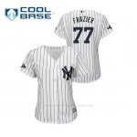 Camiseta Beisbol Mujer New York Yankees Clint Frazier 2019 Postseason Cool Base Blanco