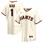 Camiseta Beisbol Hombre San Francisco Giants NO 1 Dad Primera Replica Blanco