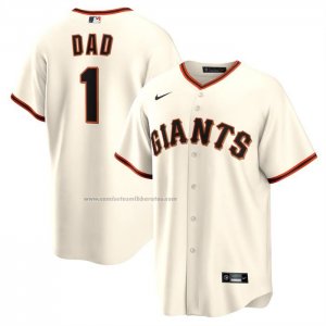 Camiseta Beisbol Hombre San Francisco Giants NO 1 Dad Primera Replica Blanco