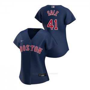 Camiseta Beisbol Mujer Boston Red Sox Chris Sale 2020 Replica Alterno Azul