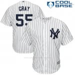 Camiseta Beisbol Hombre New York Yankees 55 Sonny Gris Blanco 1ª Cool Base