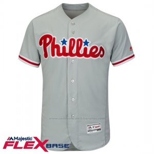 Camiseta Beisbol Hombre Philadelphia Phillies Blank Gris Flex Base Autentico Coleccion