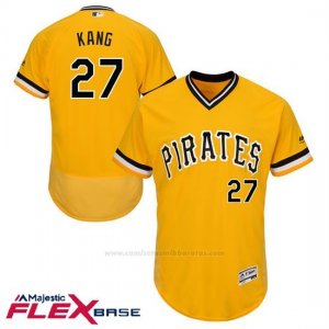 Camiseta Beisbol Hombre Pittsburgh Pirates Jung Ho Kang Autentico Coleccion Oro Flex Base Jugador